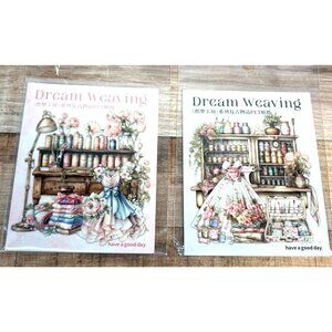 2 Sets Dream Weaving  Sewing Decorative Stickers Set Of 30 Scrapbook Ephemera